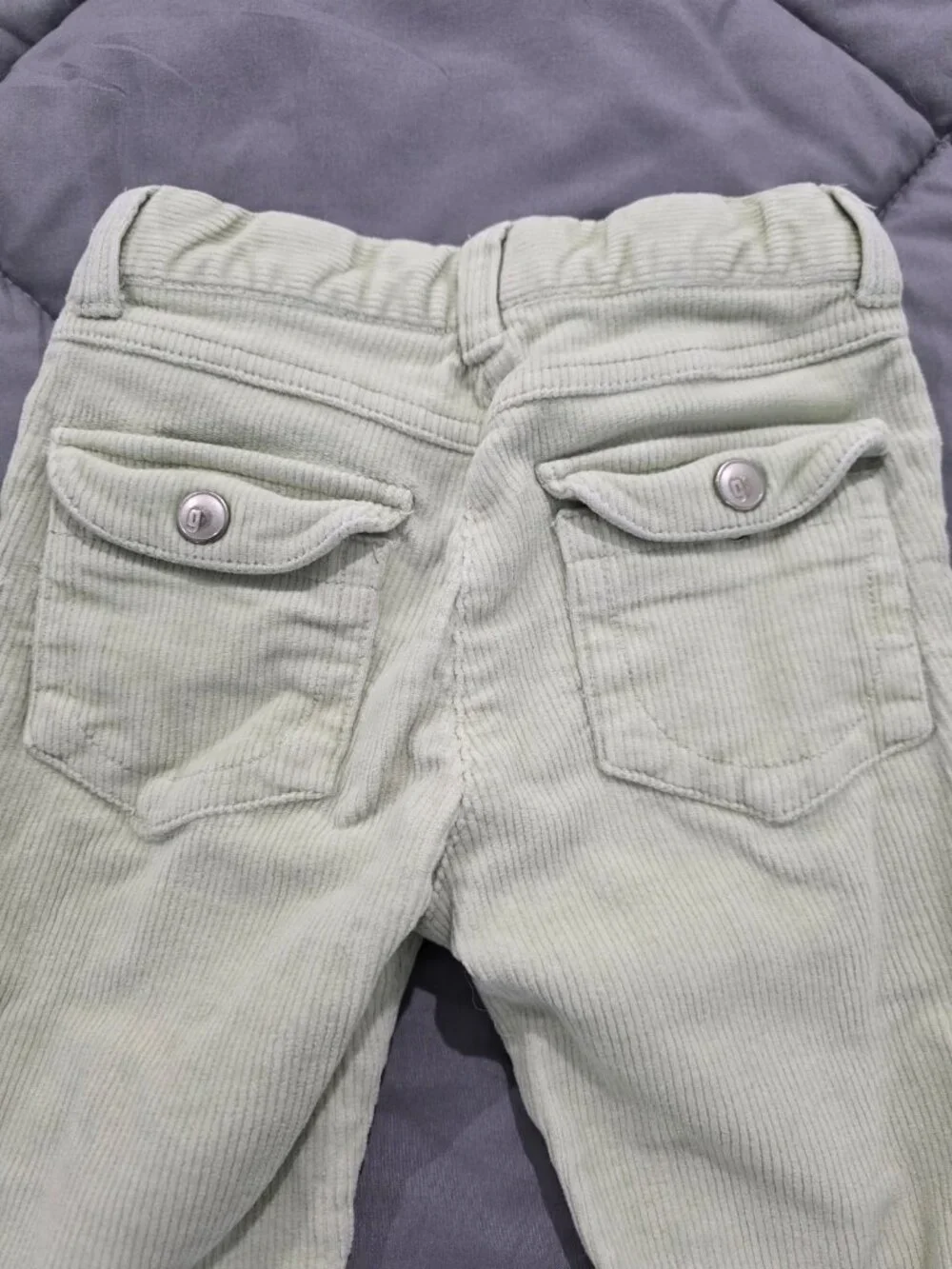 Vintage Gymboree Size 3 Mint Green Retro Flare Adjustable Waist Corduroy Pants
